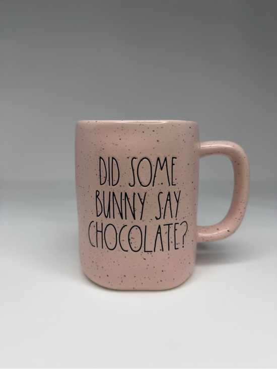 Rae Dunn Other - Rae Dunn Did Some Bunny Say Chocolate Pink Speckled Ceramic Coffee Mug
